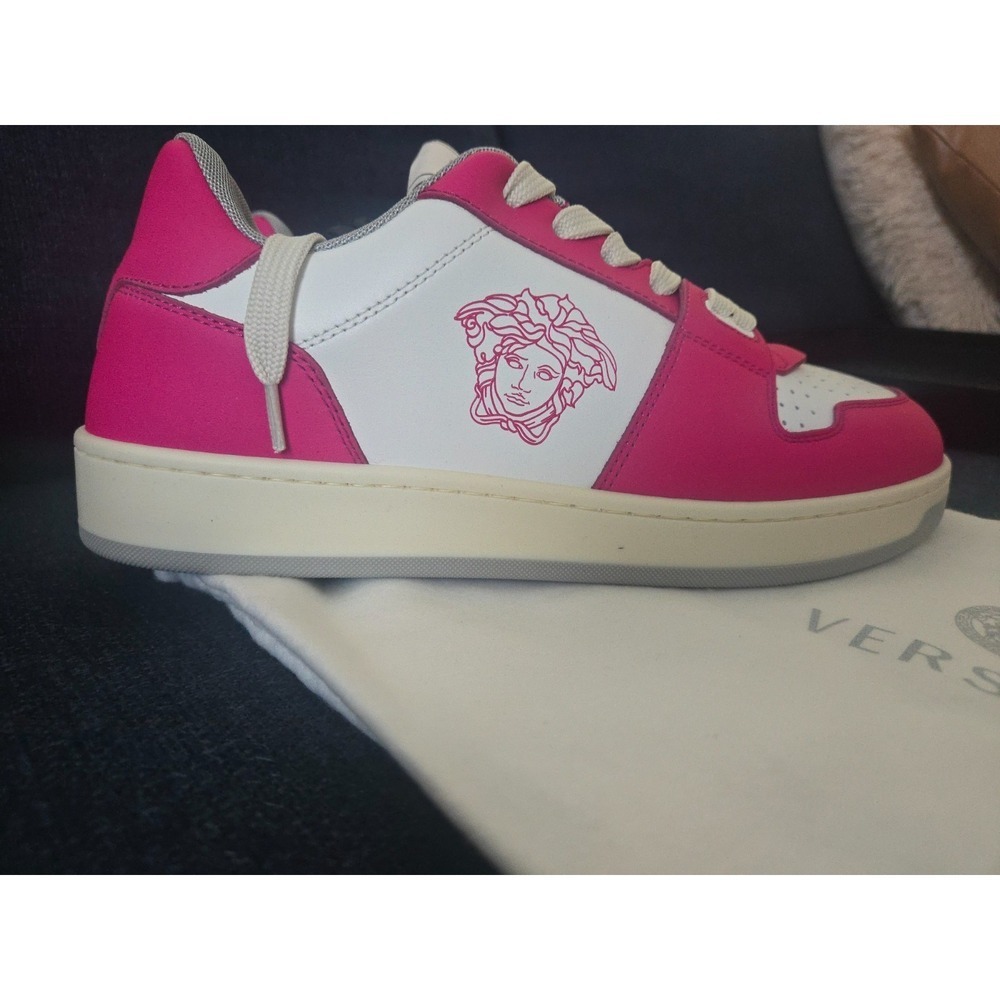 Womens Versace Sneakers pink and white NWT - Picture 11 of 14